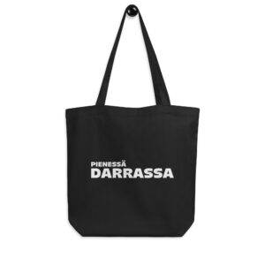 Pienessä darrassa kangaskassi luomupuuvillaa musta