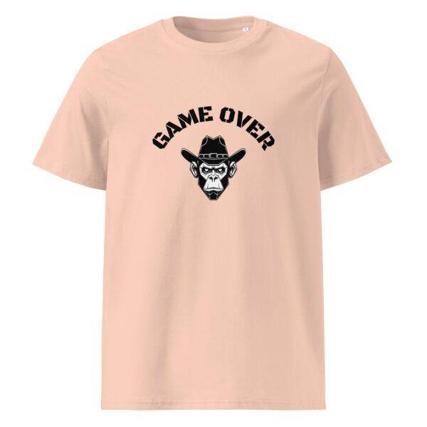 Game over digitaalinen apina t-paita unisex luomu fraiche peche