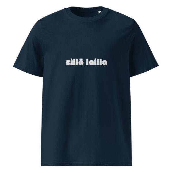 Sillä lailla t-paita unisex luomu french navy