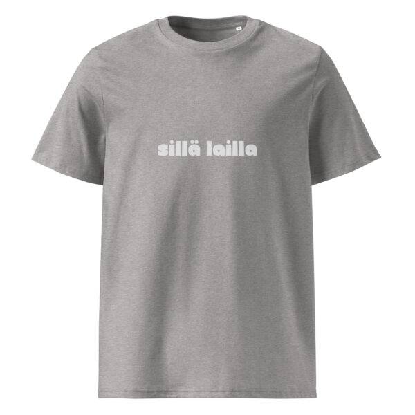 Sillä lailla t-paita unisex luomu heather grey