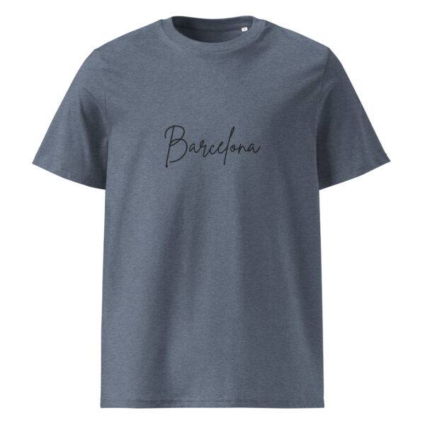 Barcelona t-paita luomu unisex dark heather blue