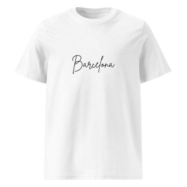 Barcelona t-paita luomu unisex white
