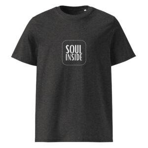 Soul inside t-paita luomu unisex dark heather grey