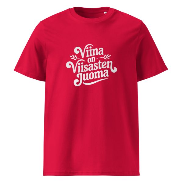 Viina on viisasten juoma t-paita luomu - Image 5