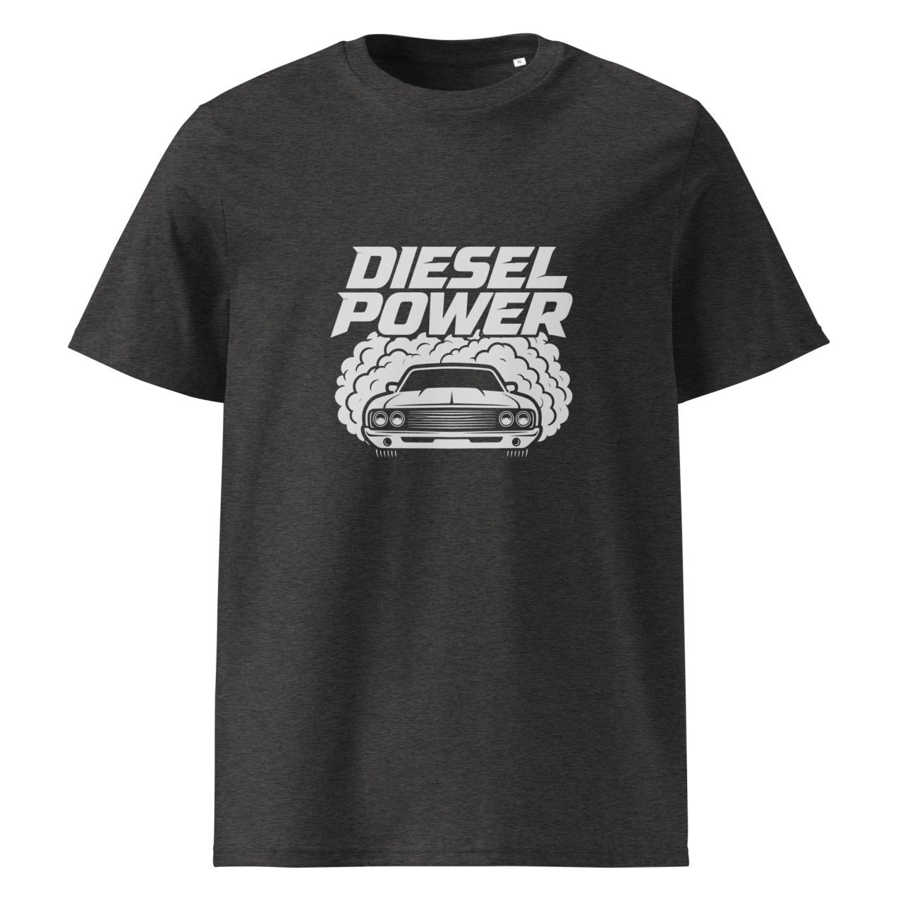 Diesel power t-paita luomu unisex dark heather grey