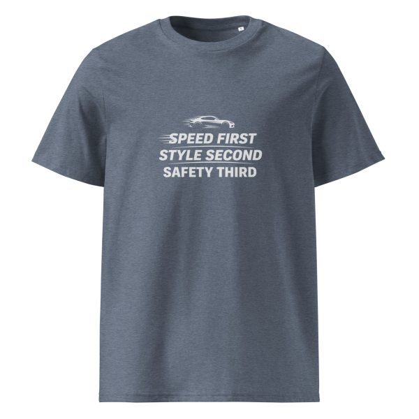 Speed first t-paita luomu unisex - Image 7
