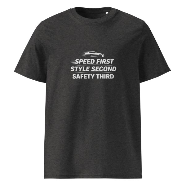 Speed first t-paita luomu unisex - Image 3