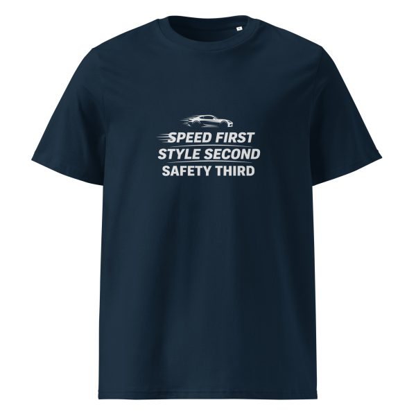 Speed first t-paita luomu unisex - Image 2