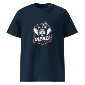 Diesel voimaa ja vääntöä t-paita luomu