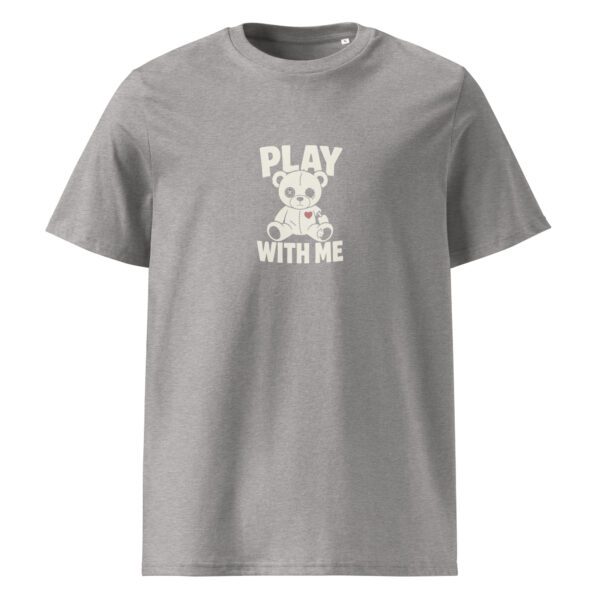 Play with me t-paita luomu unisex heather grey