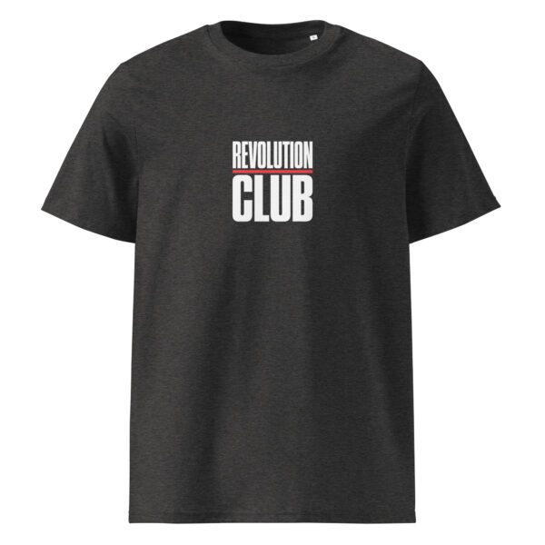 Revolution club t-paita luomu unisex dark heather grey