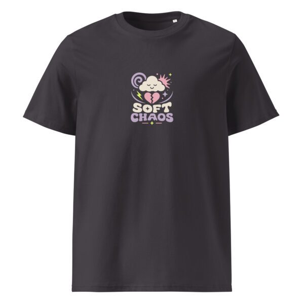Soft chaos t-paita luomu unisex anthracite