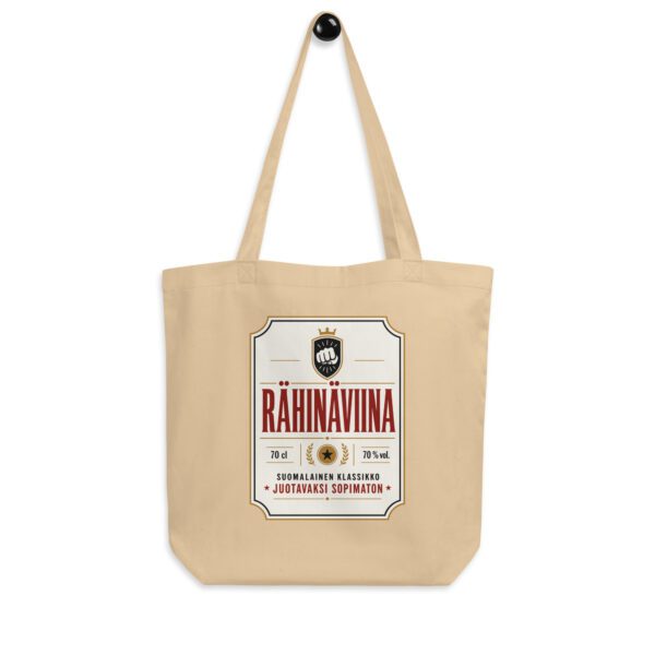 Rähinäviina tote bag luomu beige
